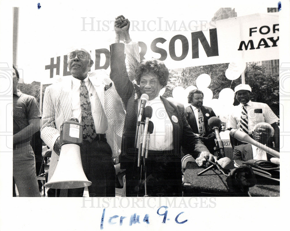 1989 Press Photo Erma Henderson Kenneth Hylton Detroit - Historic Images