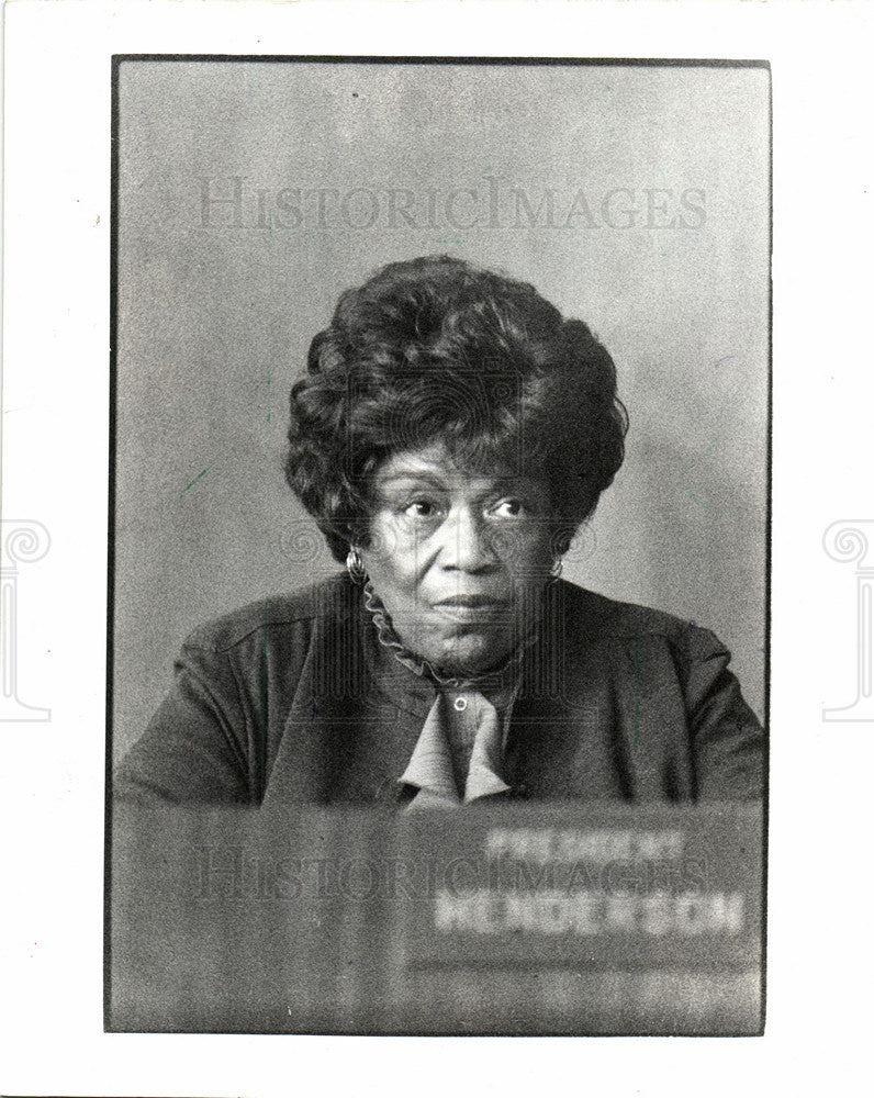 1985 Press Photo Erma Henderson Detroit City Council - Historic Images