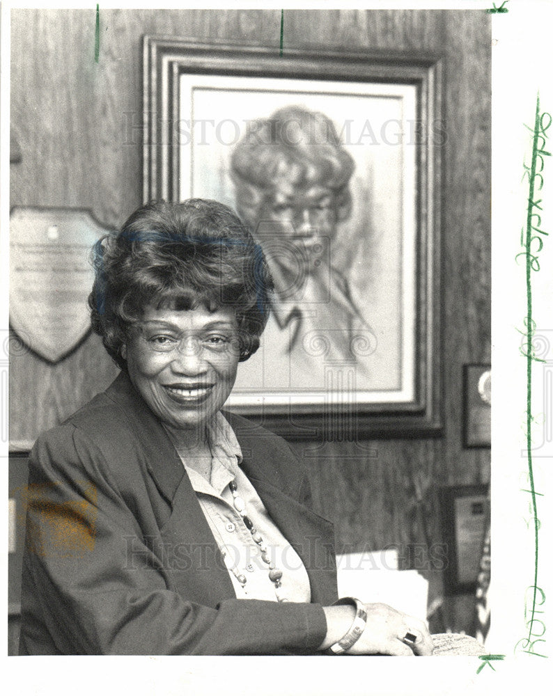 1988 Press Photo Detroit City Council Erma Henderson - Historic Images