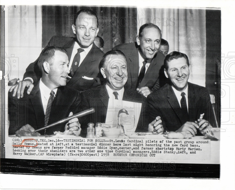 1958 Press Photo Solomon Joseph Hemus Baseball - Historic Images