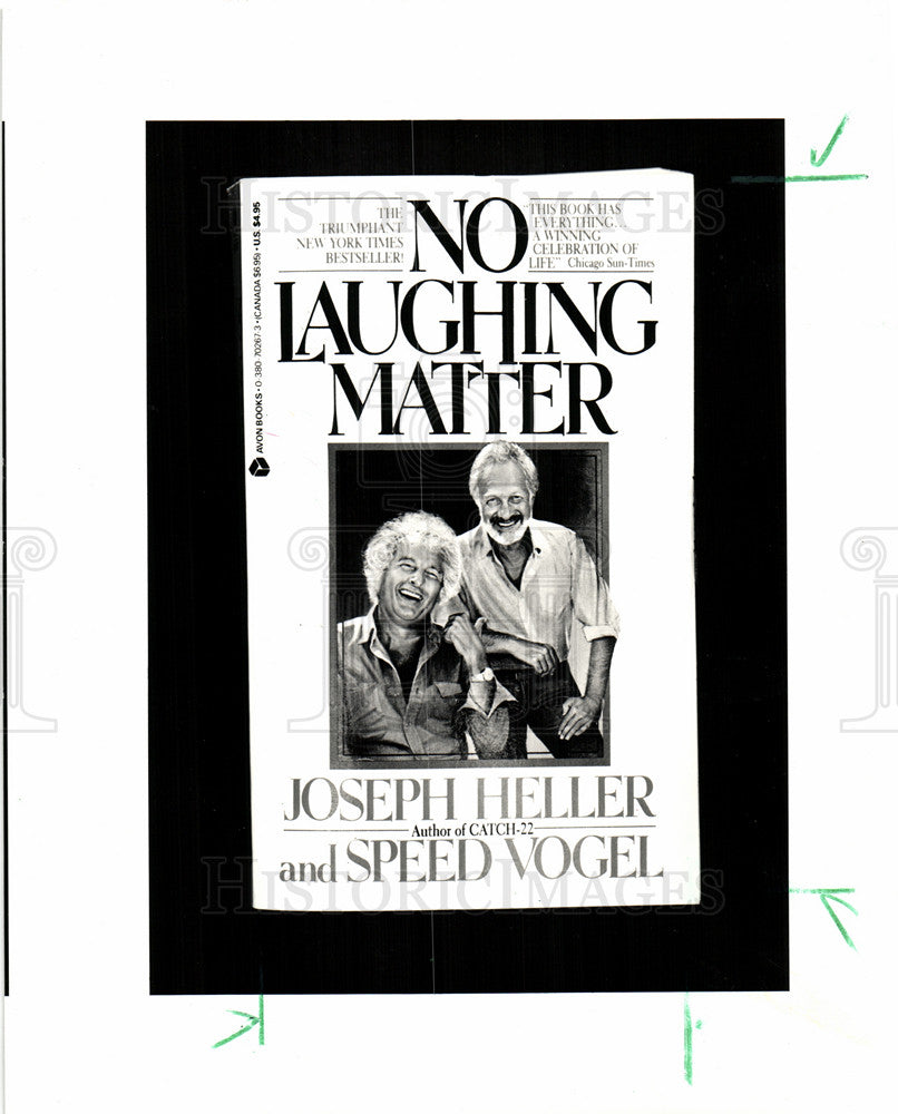 1987 Press Photo Joseph Heller No Laughing Matter - Historic Images