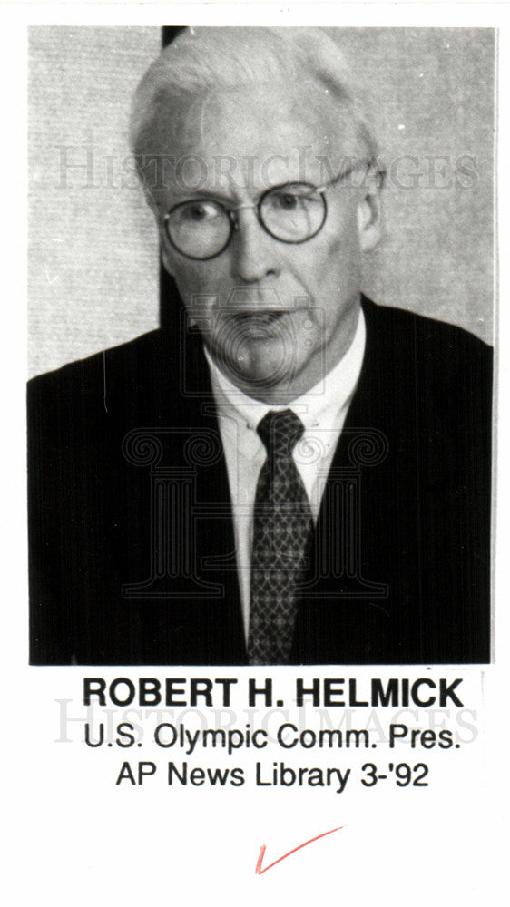 1992 Press Photo US Olympic Committee President Helmick - Historic Images