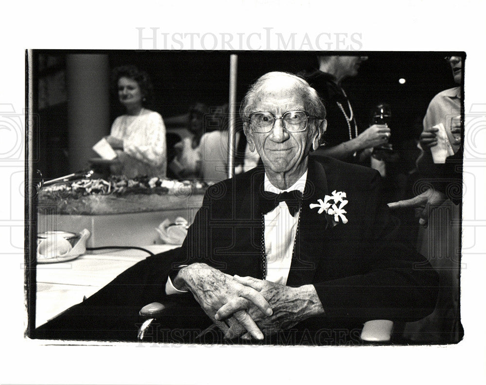 1987 Press Photo Heinemann Detroit Science Center Party - Historic Images