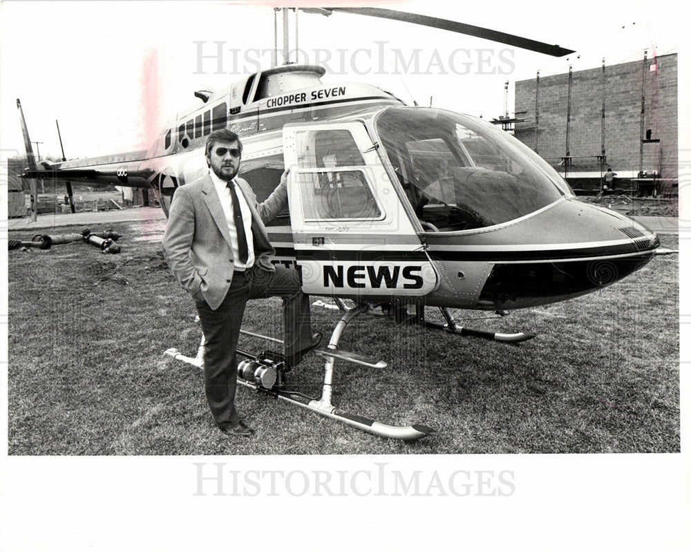 1984 Press Photo WXYZ Detroit Television Heinbaugh - Historic Images