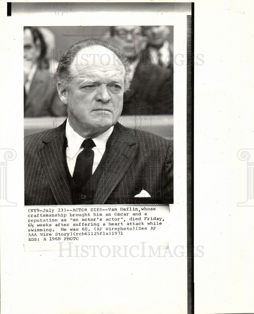 1990 Press Photo Emmett Evan "Van" Heflin, Jr. actor - Historic Images