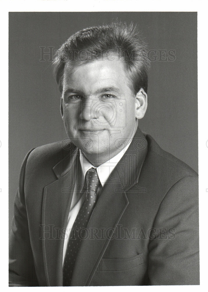 1989 Press Photo Fred Heumann Sports Reporter - Historic Images