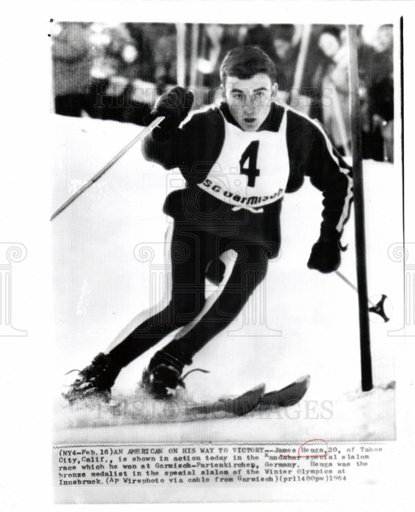 1964 Press Photo James Heuga Olympics - Historic Images