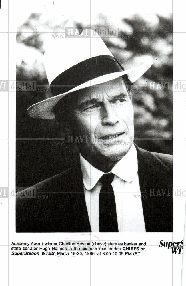 1988 Press Photo Charlton Heston American actor - Historic Images