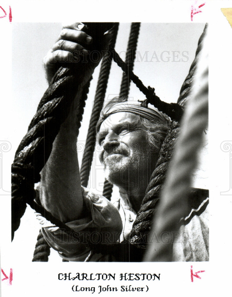 1990 Press Photo Charlton Heston  American actor - Historic Images