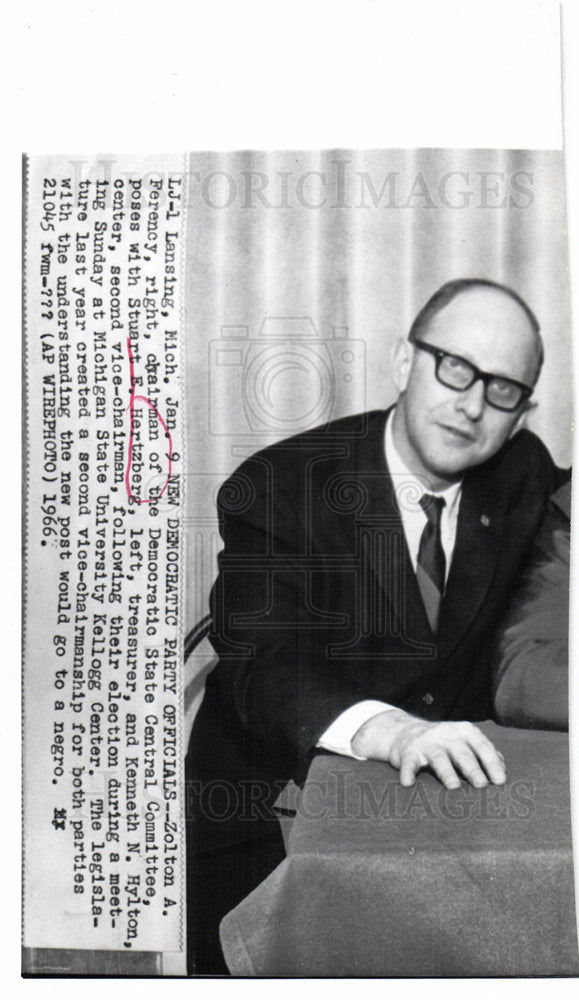 1966 Press Photo Democratic Party 2nd Vice Chairmanship - Historic Images