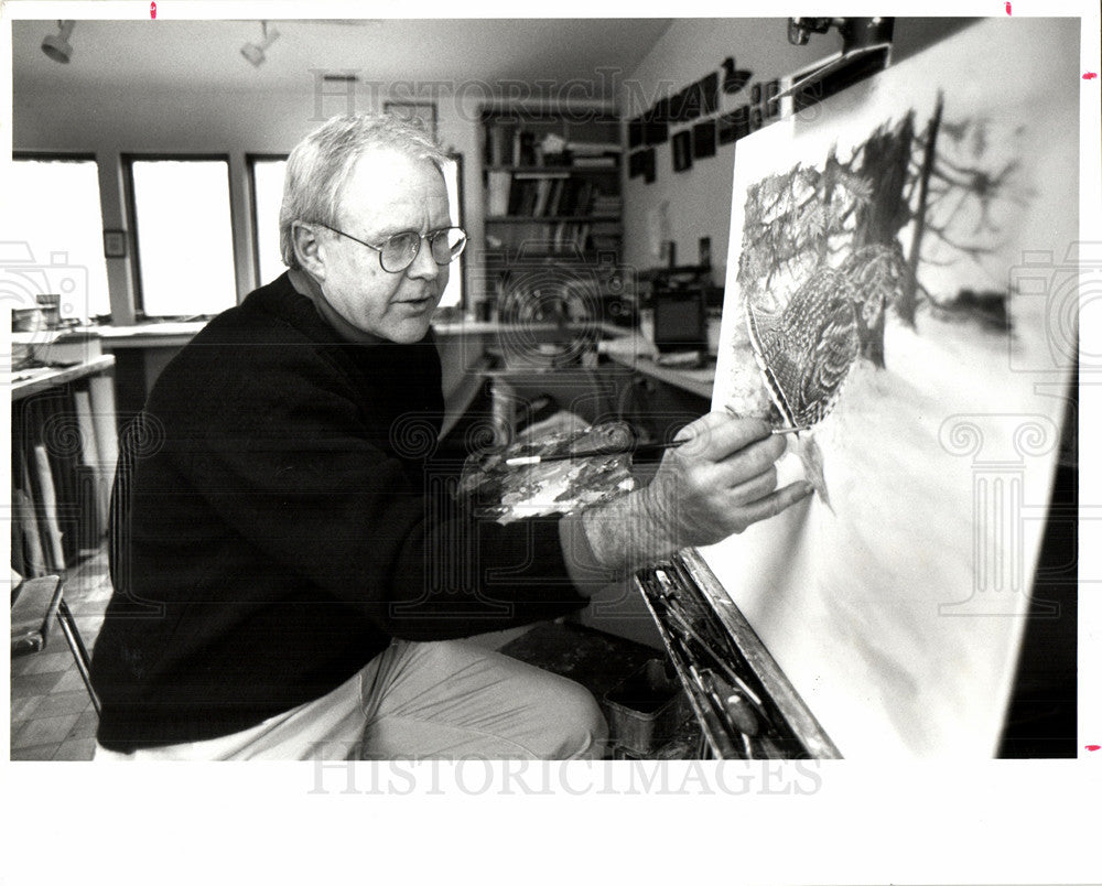 1992 Press Photo Heiner Hertling painter - Historic Images