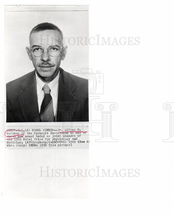 1969, Nobel Prize Alfred Hershey Carnegie Historic Images