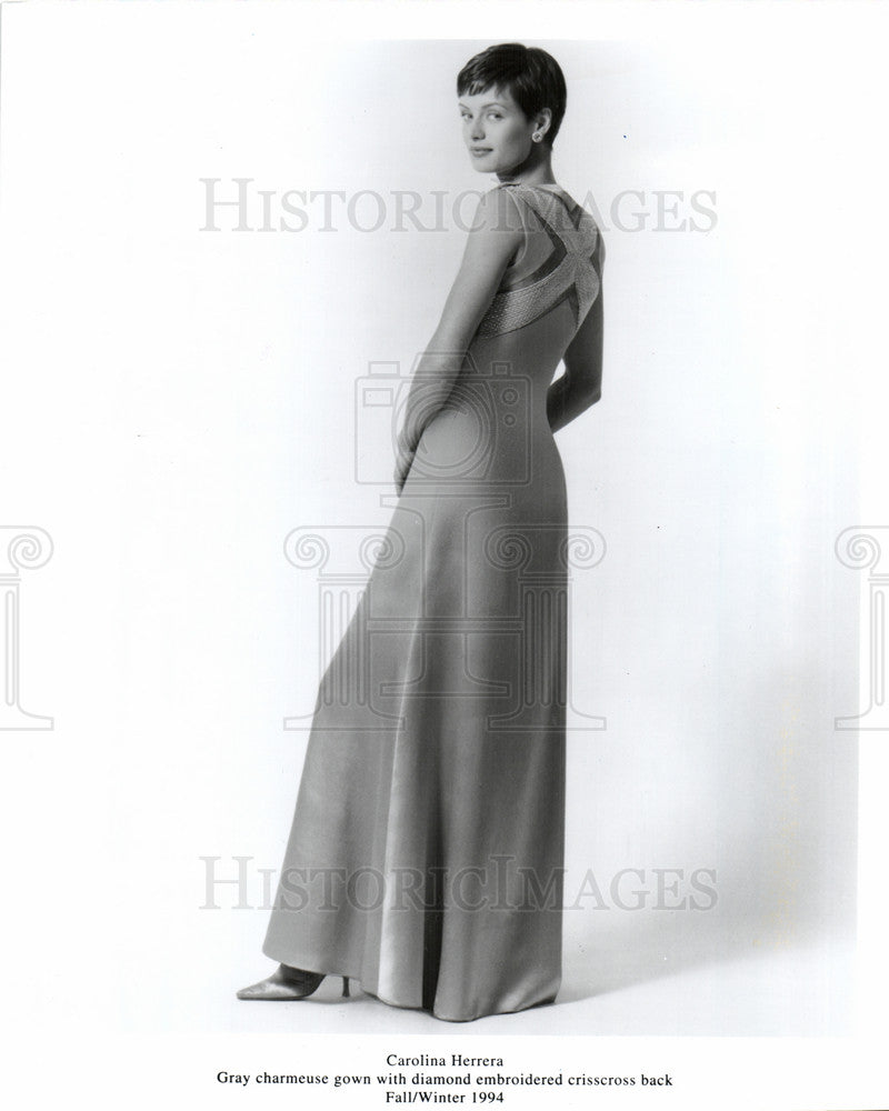 1994 Press Photo caroline Herrere Fashion Gowns 1994 - Historic Images