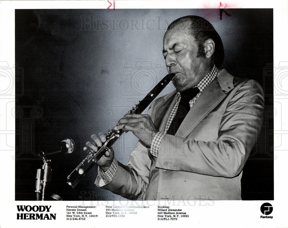 1978 Press Photo Woody Herman American jazz clarinetist - Historic Images