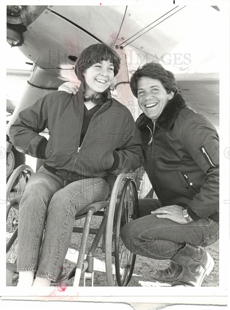 1981 Press Photo Suzy Gilstrap Skyward paraplegic - Historic Images