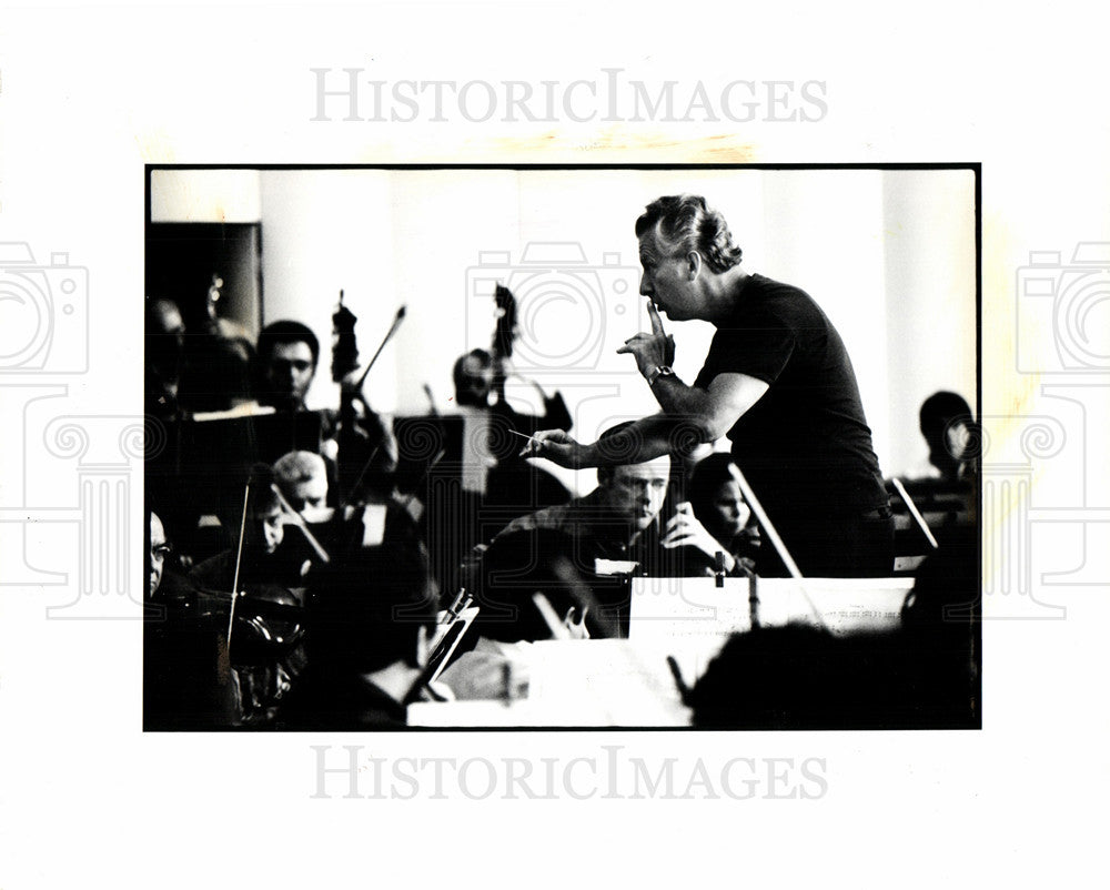 1985 Press Photo Gunther Herbig Detroit Symphony - Historic Images