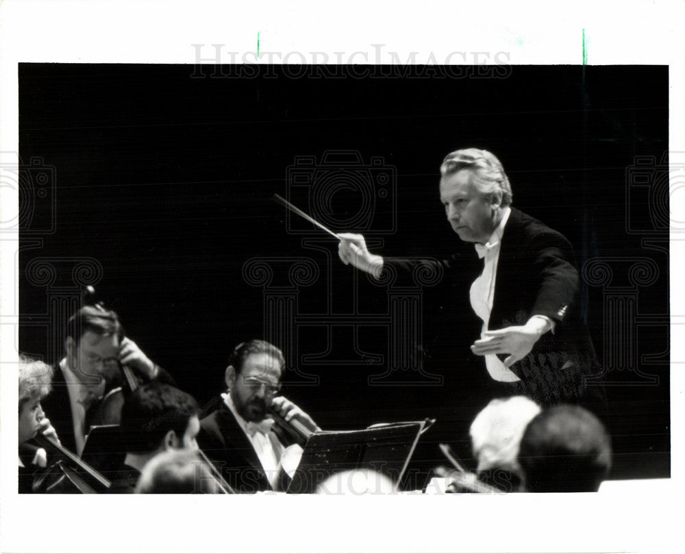 1987 Press Photo Detroit Symphony Orchestra Herbig - Historic Images