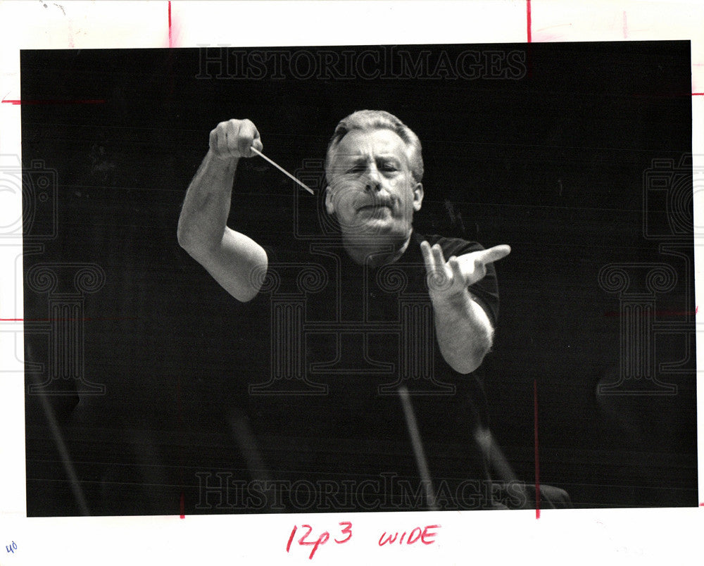 1988 Press Photo Detroit Symphony Orchestra Herbig - Historic Images