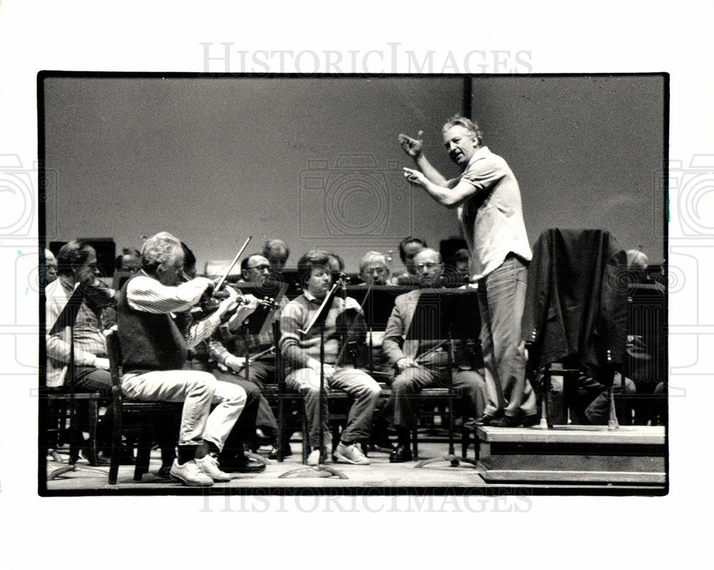 1987 Press Photo Detroit Symphony Orchestra Herbig - Historic Images