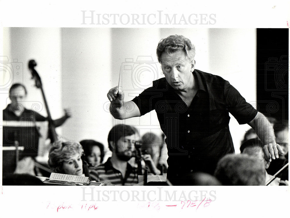 1984 Press Photo Gunther Herbig Detroit symphony music - Historic Images