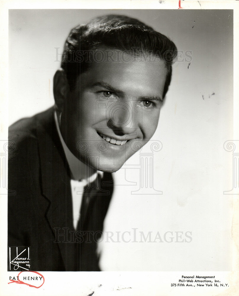 1959 Press Photo Pat Henry Comedian Actor Patrick Henry - Historic Images