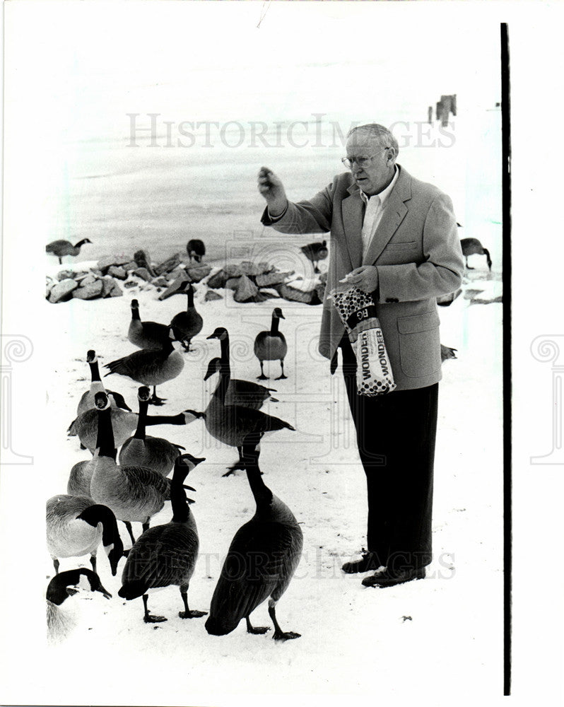 1986 Press Photo DEWITT HENRY MICHIGAN STATE UNIVERSITY - Historic Images