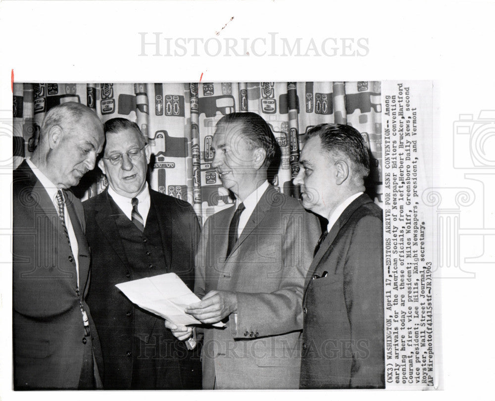 1963 Press Photo News Paper Editors ASNE Convention - Historic Images