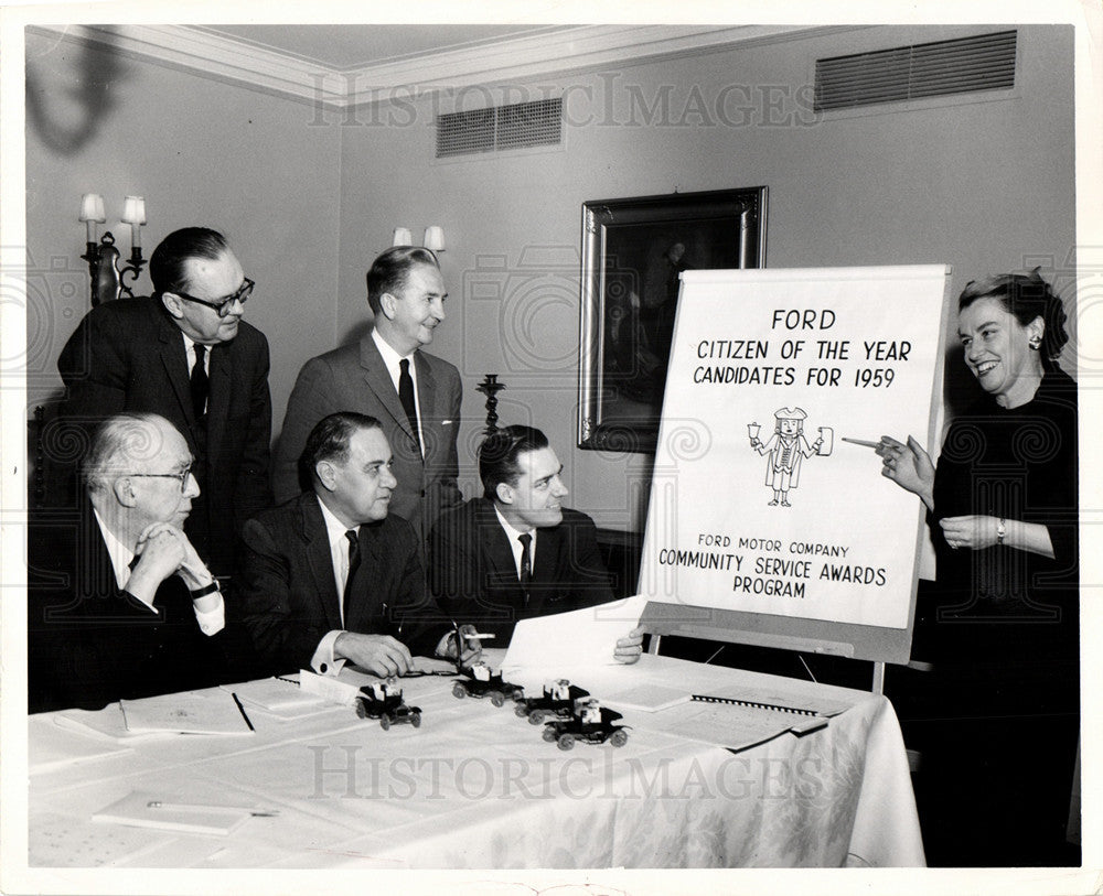 1960 Press Photo Lee Hill Canditate Ford Citizen Year - Historic Images