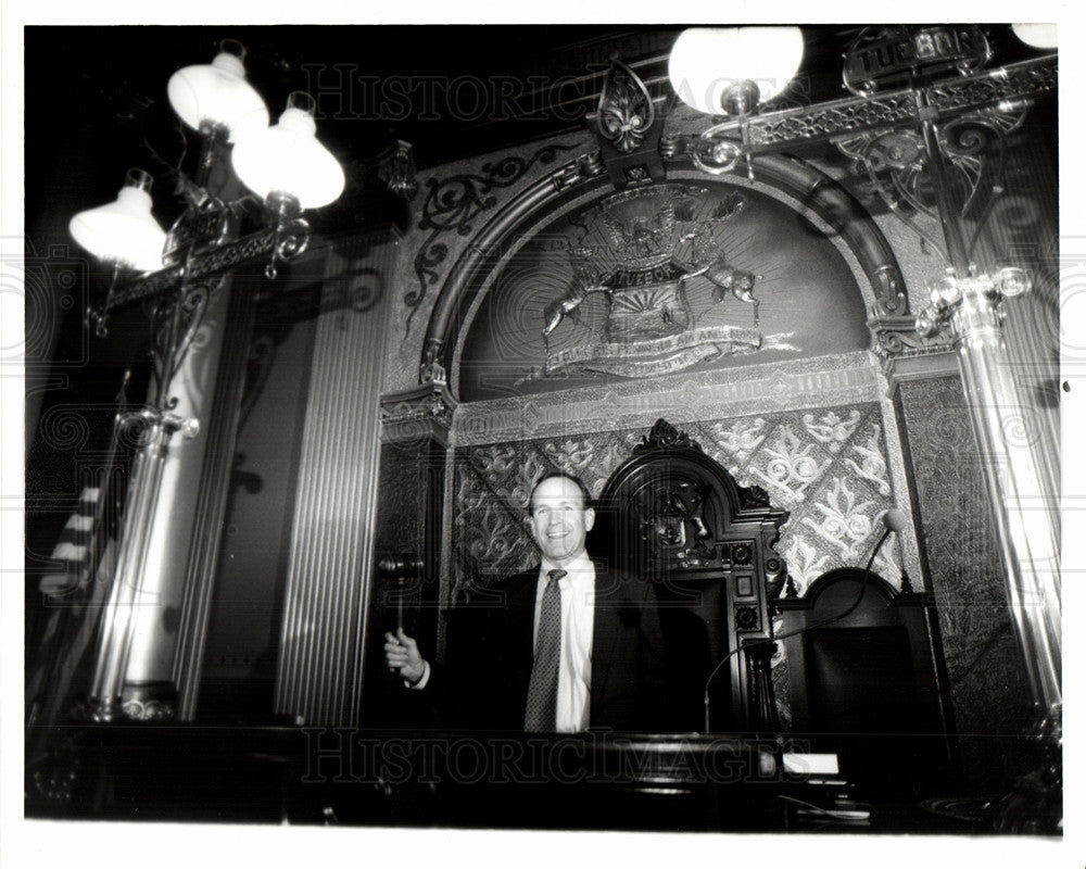 1992 Press Photo Paul Hillegonds House of Rep gavel - Historic Images