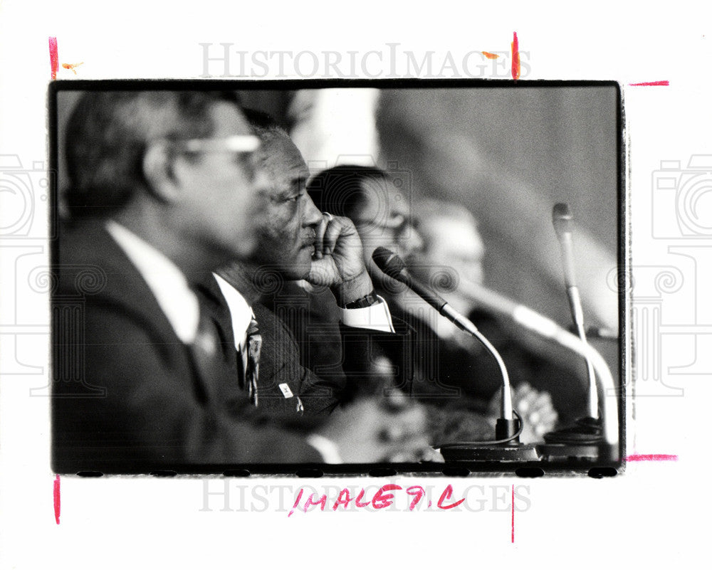 1991 Press Photo Detroit city councilman Gilbert Hill - Historic Images