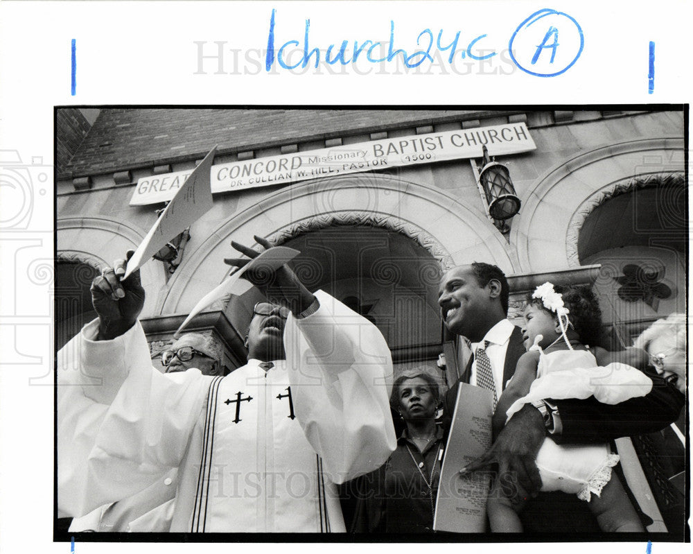 1989 Press Photo Detroit Concord Bapist Church Hill - Historic Images