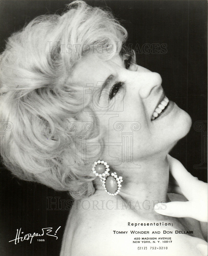 1986 Press Photo Hildegarde American Cabaret Singer - Historic Images