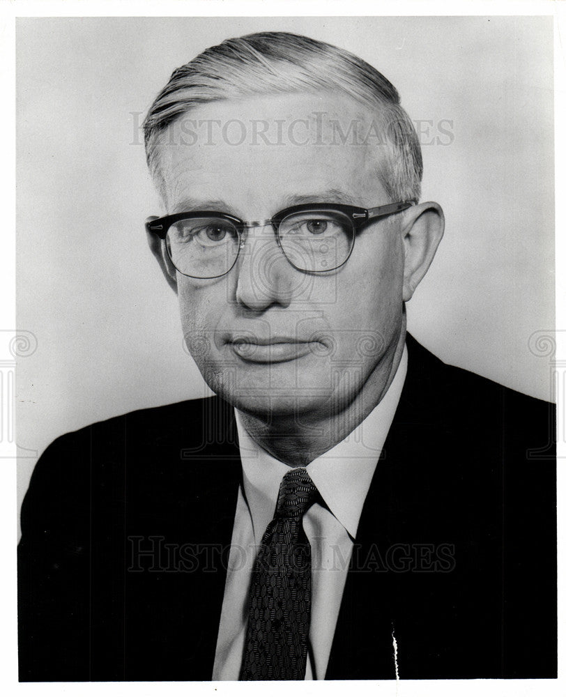 1956 Press Photo Hilberry President Wayne State Detroit - Historic Images