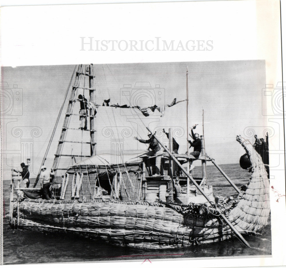 1969 Press Photo papyrus boats conquer Atlantic theory - Historic Images