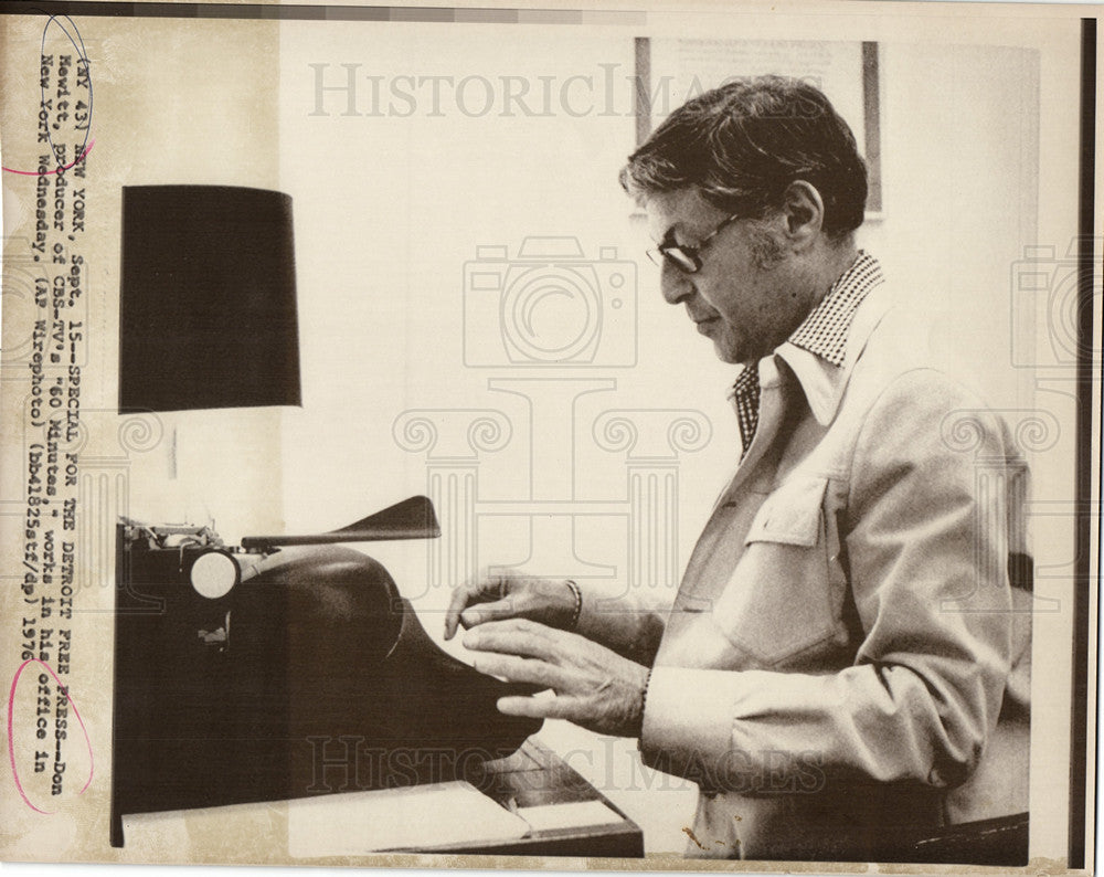 1976 Press Photo Don Hewitt 60 Minutes CBS Producer - Historic Images