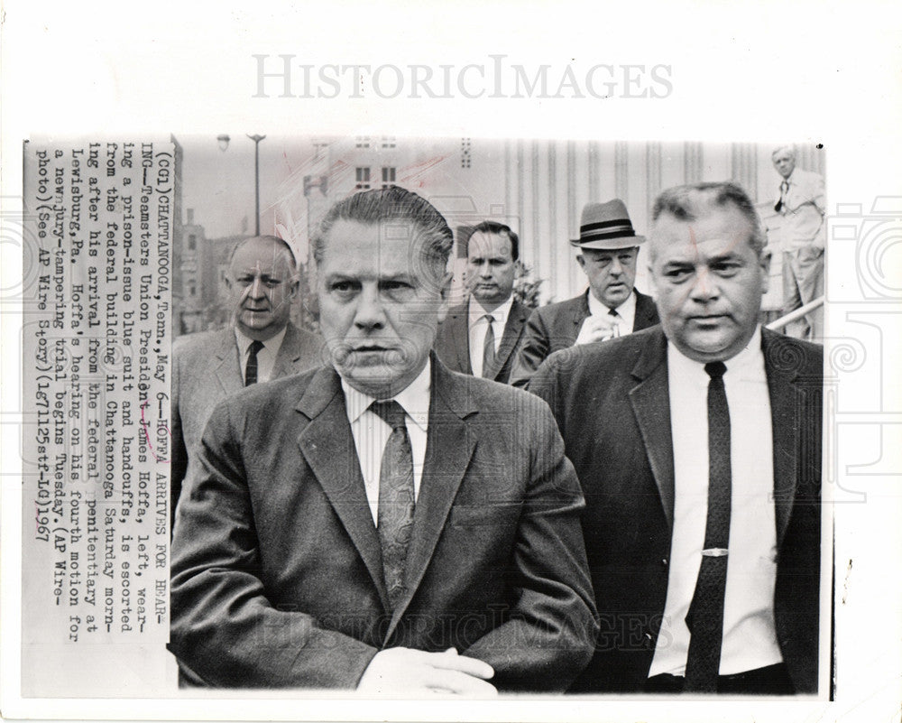 1967 Press Photo James Jimmy Hoffa Trial Teamsters - Historic Images