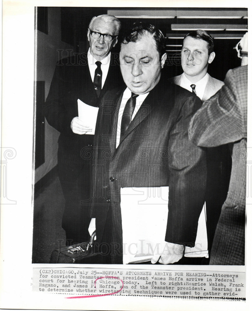 1967 Press Photo James Hoffa&#39;s Attorneys Maurice Walsh - Historic Images