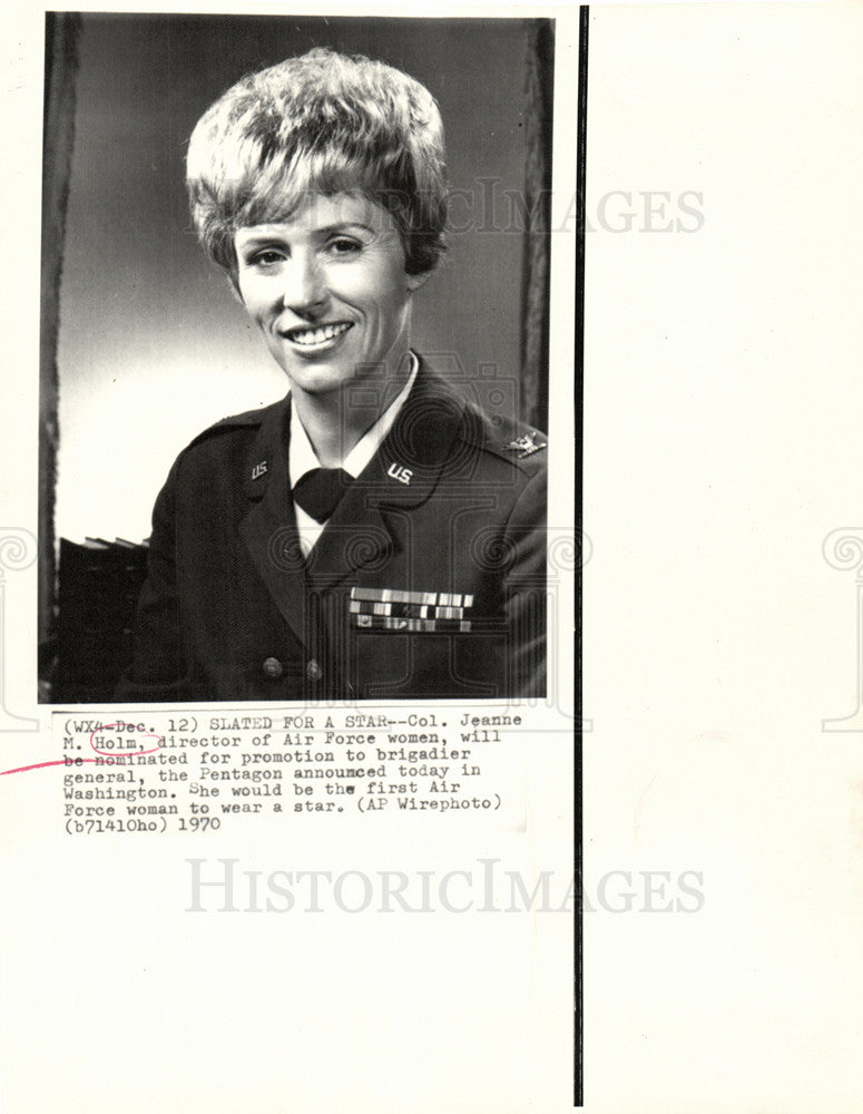 1970 Press Photo Col. Jeanne M. Holm Air Force Director - Historic Images