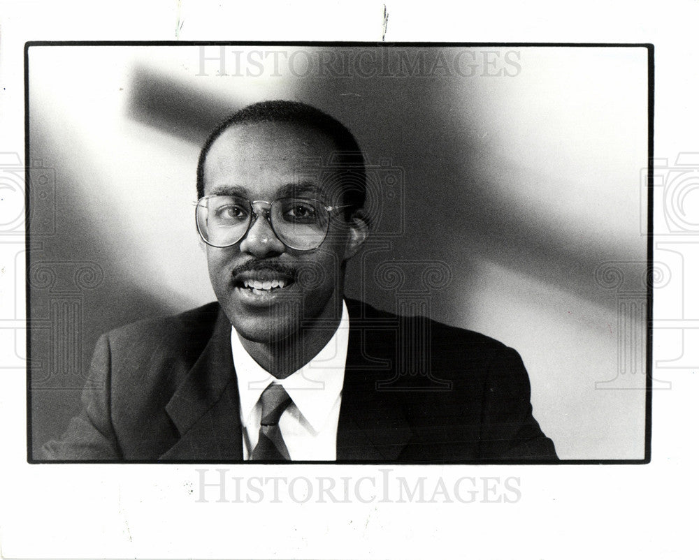 1990 Press Photo Melvin Hollowell Democratic Candidate - Historic Images