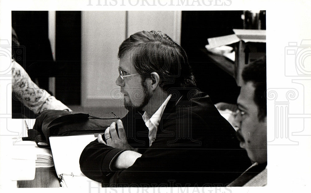 1976 Press Photo David C Hollister Courtroom - Historic Images