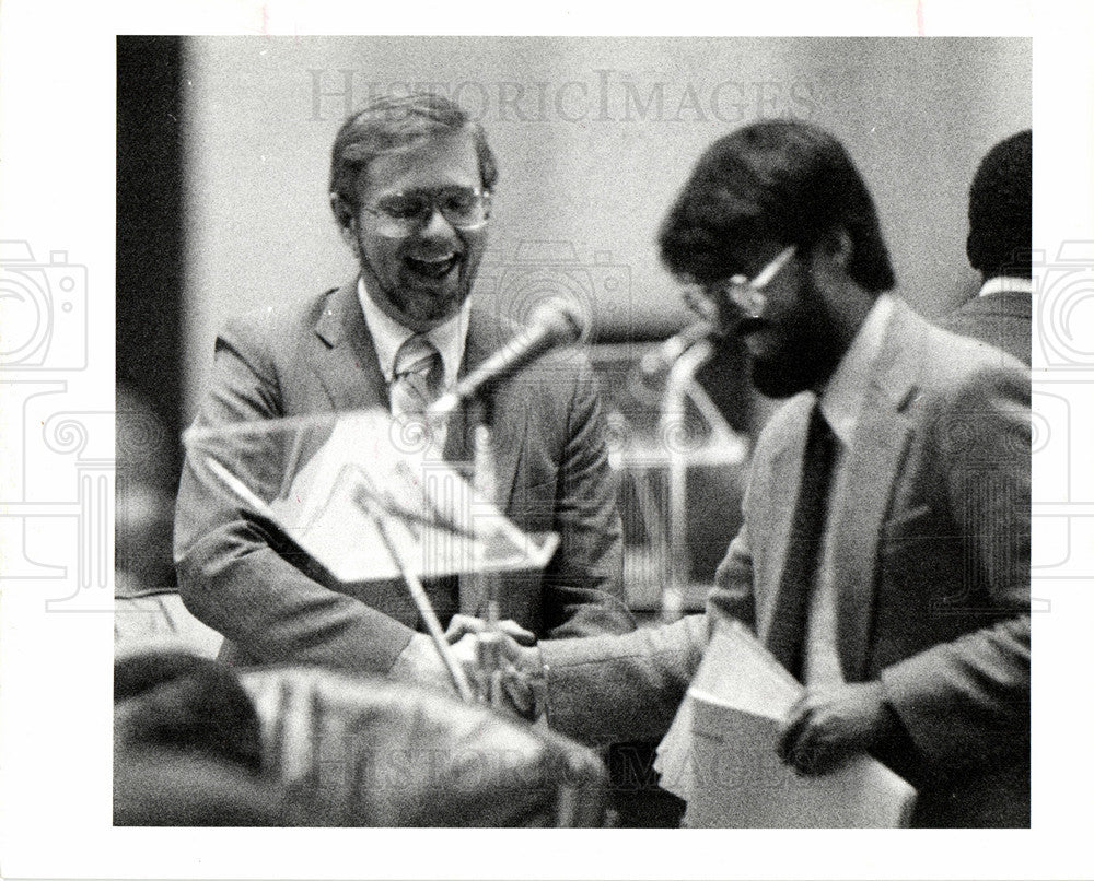 1985 Press Photo David Hollister Lansing Republican - Historic Images