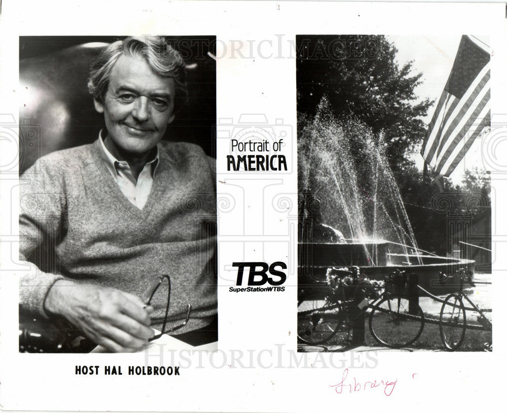 1984 Press Photo Hal Holbrook Portrait of America tbs - Historic Images