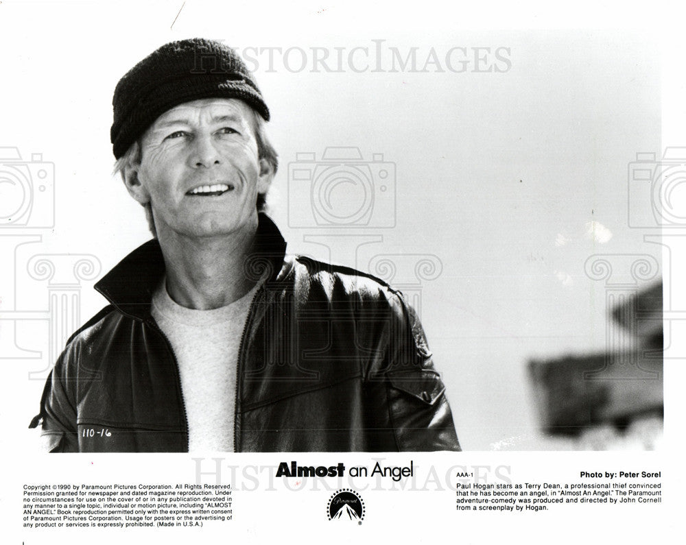 1990 Press Photo Paul Hogan Peter Sorel - Historic Images