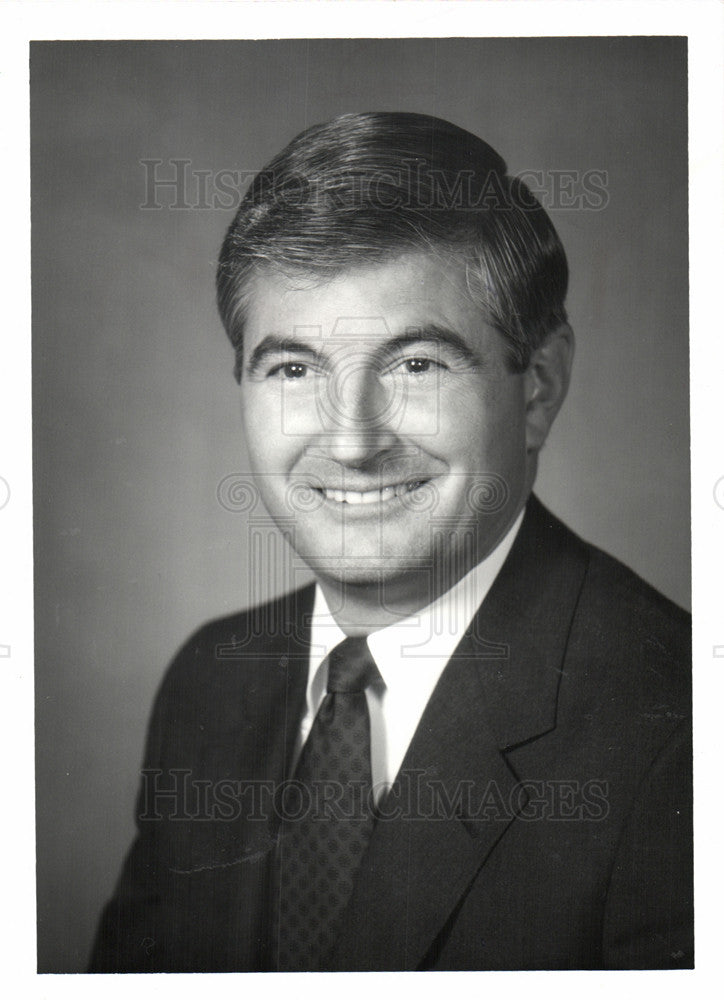 1986 Press Photo J. Michael Hofman First America Bank - Historic Images