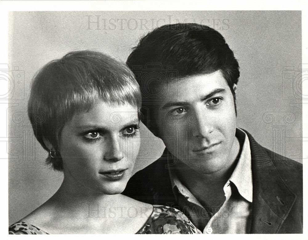 1974 Press Photo Mia Farrow and Dustin Hoffman - Historic Images