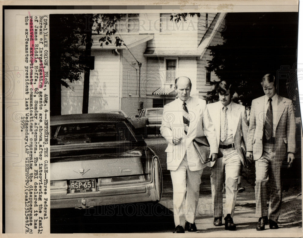 1976 Press Photo Jimmy Hoffa Teamsters Disappearance - Historic Images