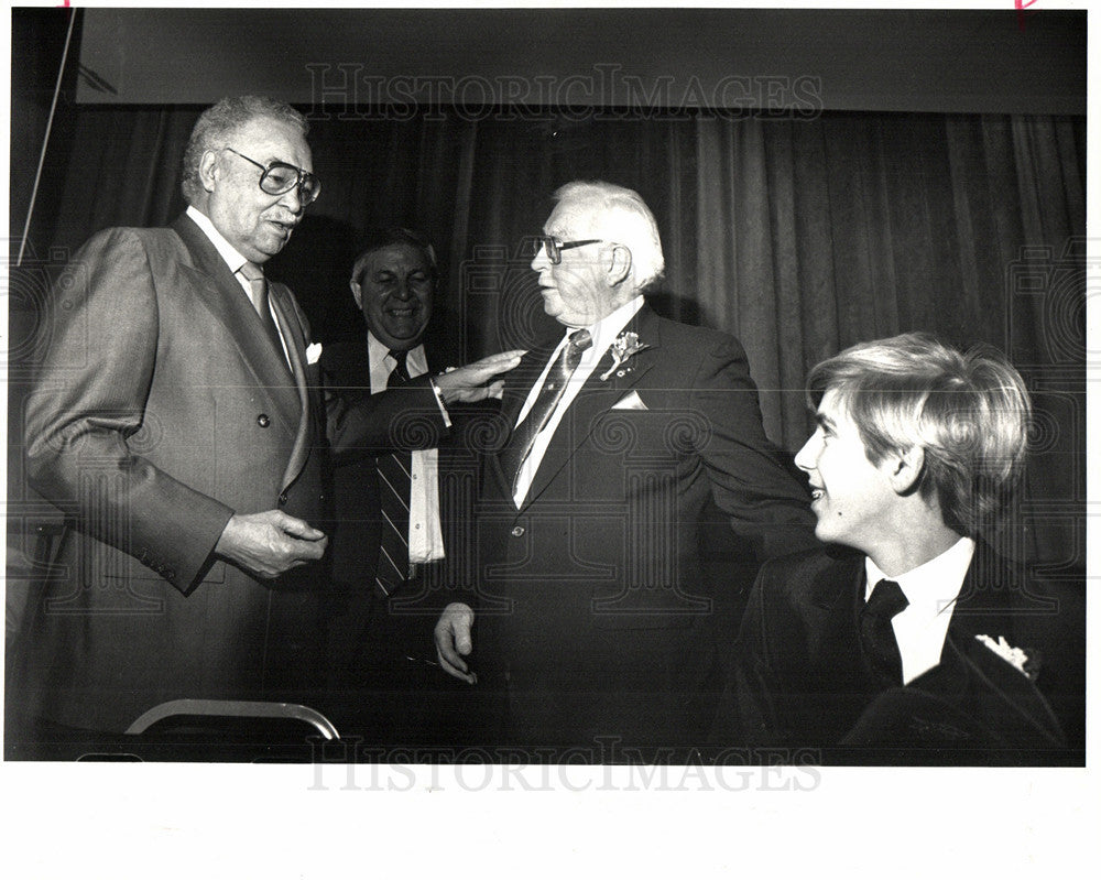 1988 Press Photo Detriot Teamsters Holmes Coleman Young - Historic Images