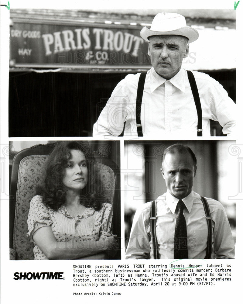 Press Photo Paris Trout Dennis Hopper Ed Harris - Historic Images