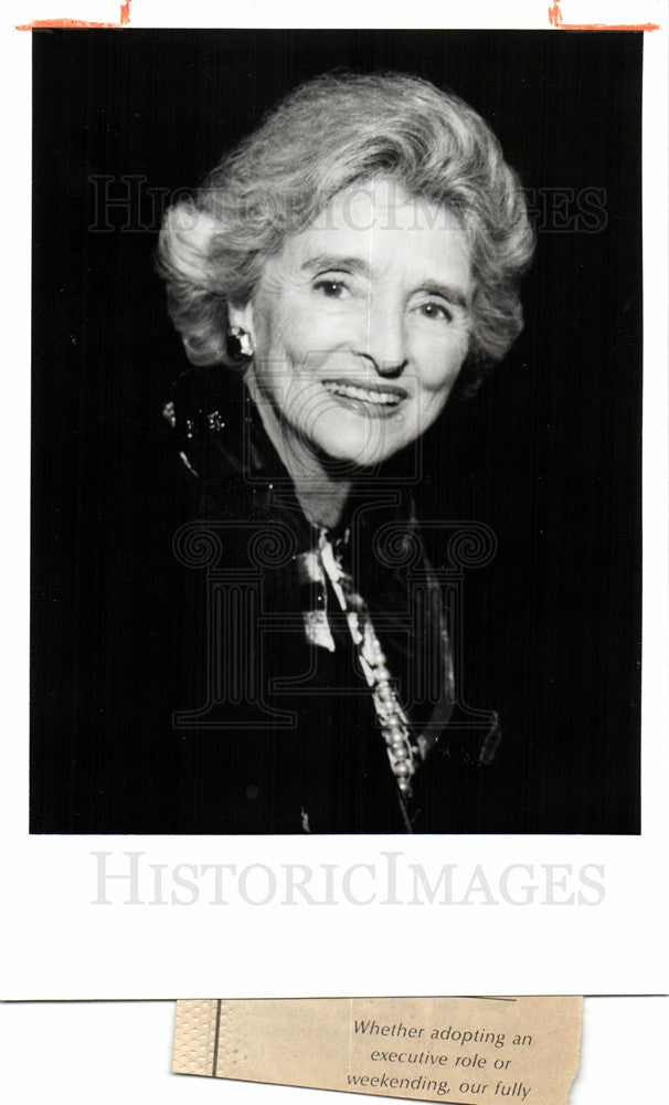 1990 Press Photo Dolores Hope widow Bob philanthropist - Historic Images