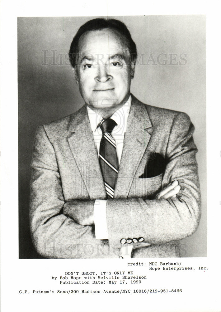 1990 Press Photo Bob Hope Actor Comedian Author US - Historic Images